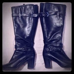 Spring heeled leather dress boots. Gently worn.